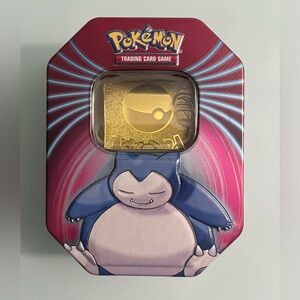 Poke’mon Trading Card Game Mysterious Snorlax Tin OPEN BOX / USED